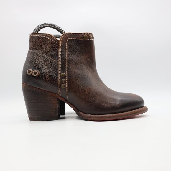 Bed Stu Cobbler Series Yell Women's Size 6.5 Brown Leather Ankle Boots - Picture 1 of 11